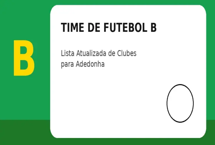 Time de Futebol com B: Lista Atualizada de Clubes para Adedonha
