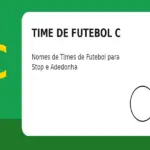 Time de Futebol com C: Nomes de Times de Futebol para Stop e Adedonha