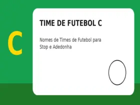 Time de Futebol com C: Nomes de Times de Futebol para Stop e Adedonha