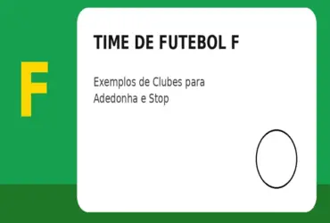 Time de Futebol com F: Exemplos de Clubes para Adedonha e Stop