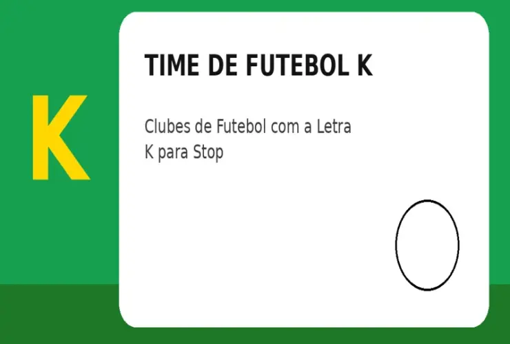 Time de Futebol com K: Clubes de Futebol com a Letra K para Stop