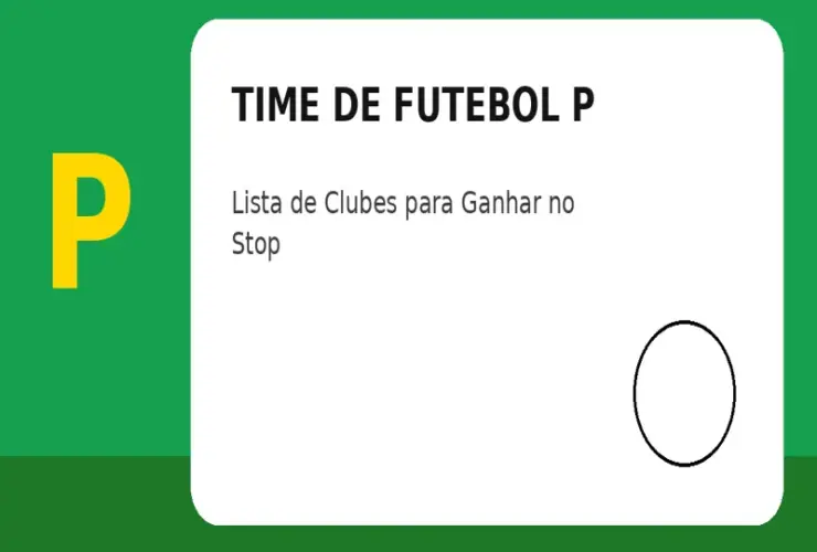 Time de Futebol com P: Lista de Clubes para Ganhar no Stop
