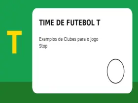 Time de Futebol com T: Exemplos de Clubes para o Jogo Stop